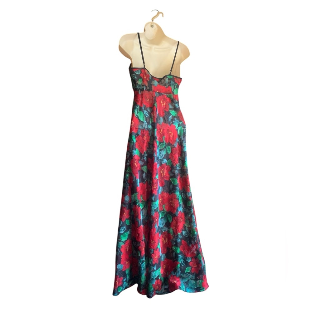Vintage Gold Label Victoria’s Secret red, green and black sheer slip dress S - Picture 5 of 7